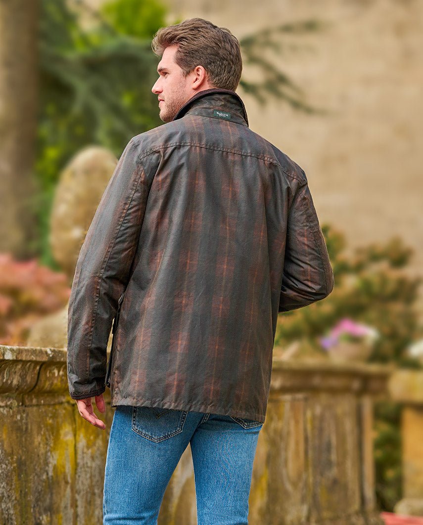 Leichte Herren Wachsjacke "Starberg" im klassischen Tartan Design - Wellington of Bilmore