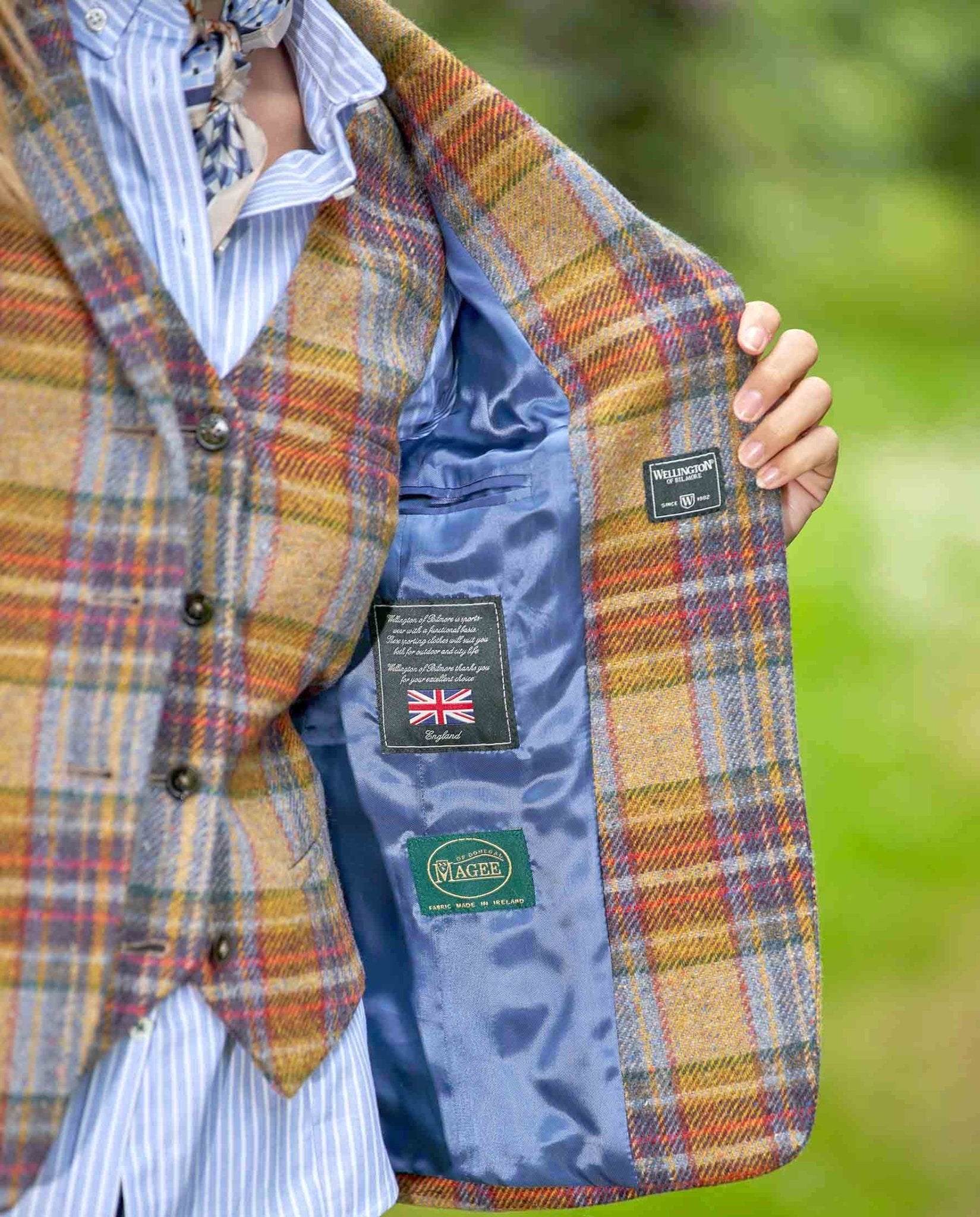 Magee Damen - Tweed Blazer ''Ladiesclub'' in multicolor Check - Wellington of Bilmore