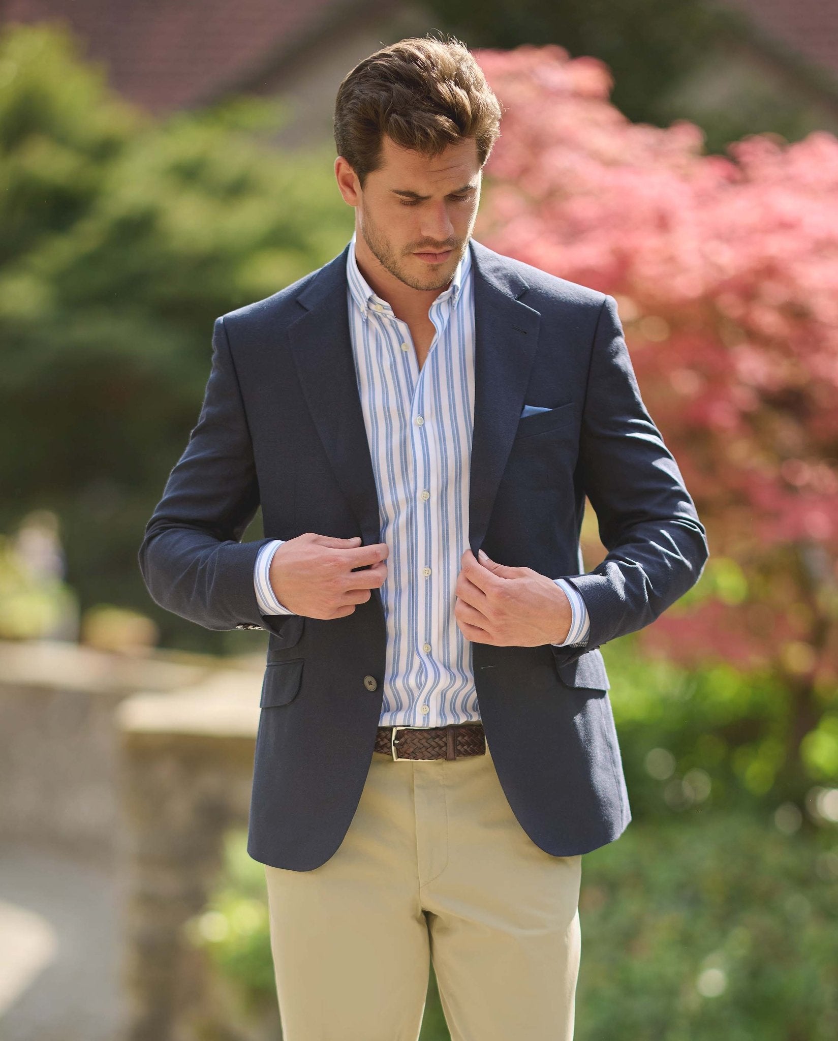 Sommersakko ''London'' aus Seide in navy - Wellington of Bilmore
