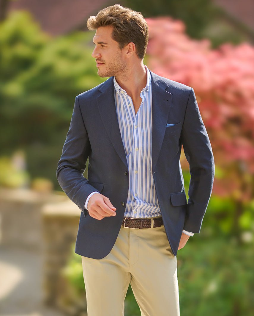 Sommersakko ''London'' aus Seide in navy - Wellington of Bilmore