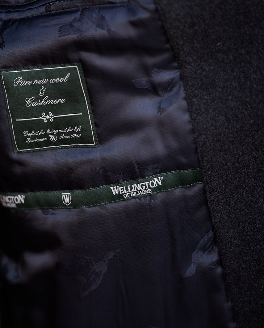 Stilvolle Herrenjacke ''Brooklyn'' in anthrazit aus Woll - Kaschmirqualität - Wellington of Bilmore