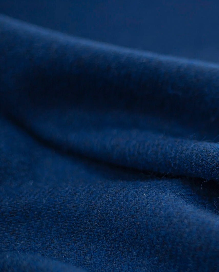 Wales - blaue Harris Tweed Weste mit Kragen - Wellington of Bilmore