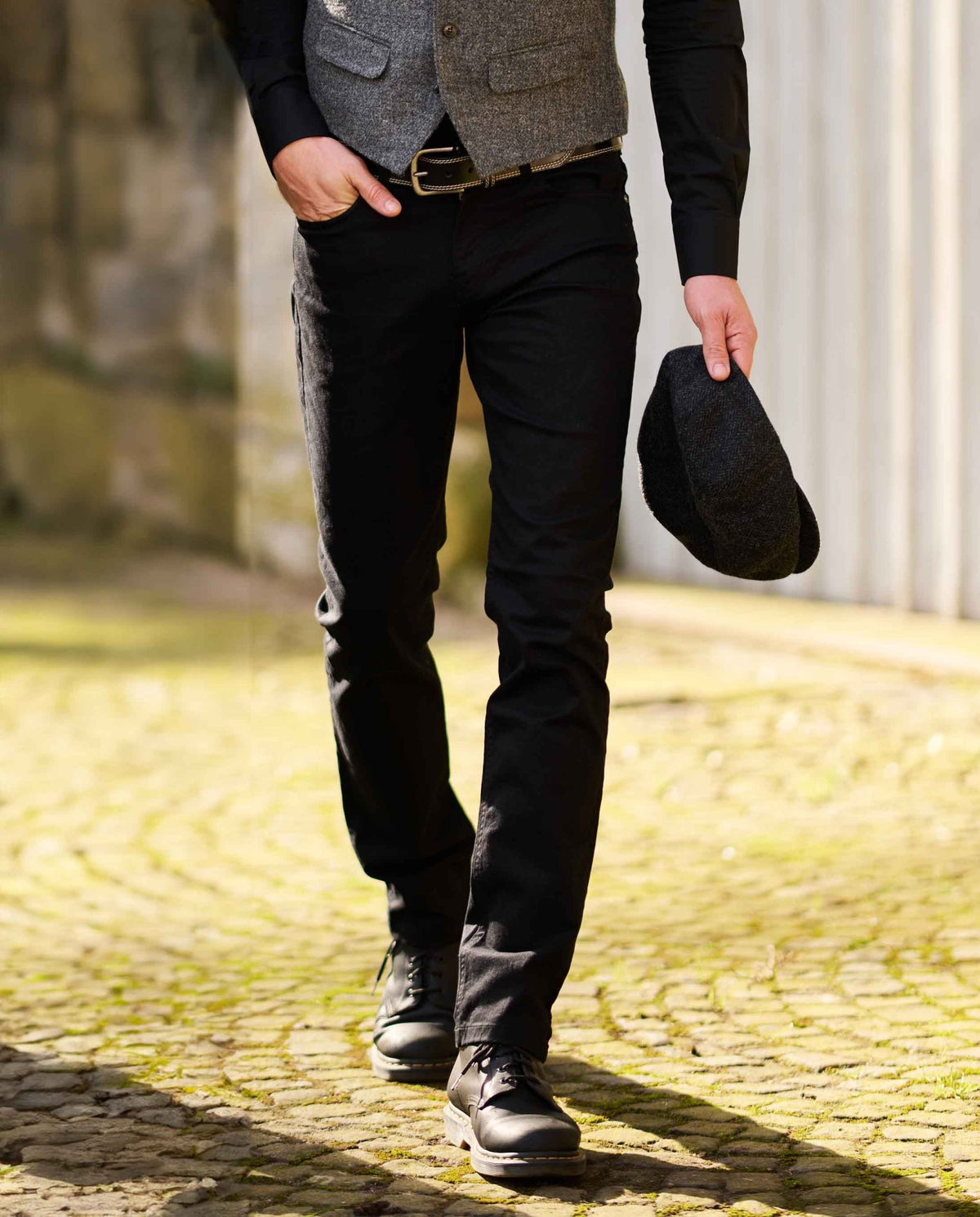 Winter Chino "Mr. Jones" für Herren in schwarz - Wellington of Bilmore