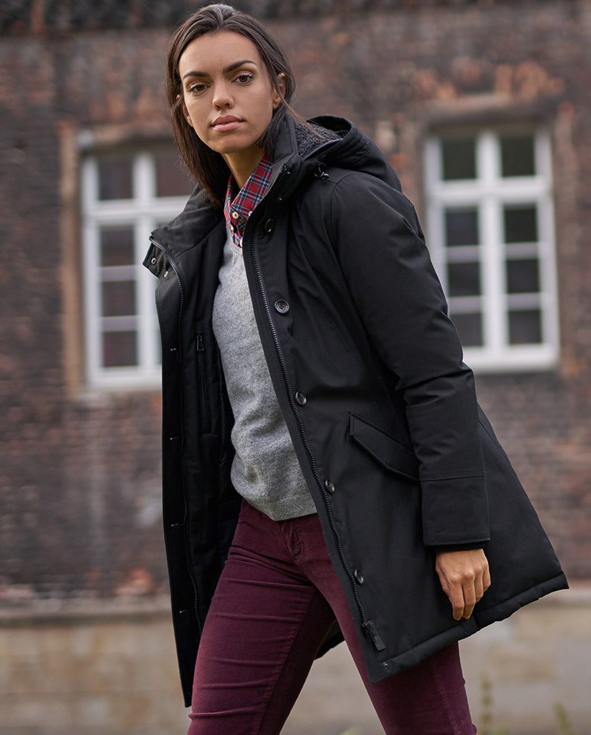 leichter Damen Daunenparka "Bonny" in schwarz