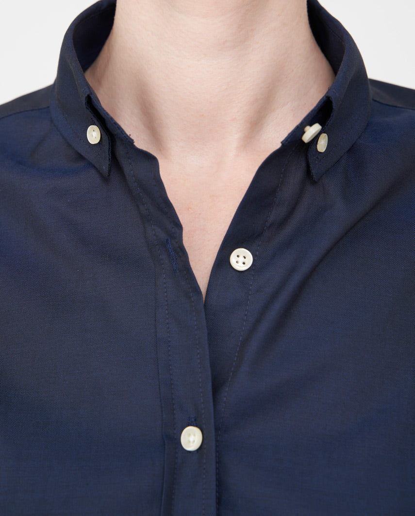 Button-Down Damenbluse "Stella" in navy