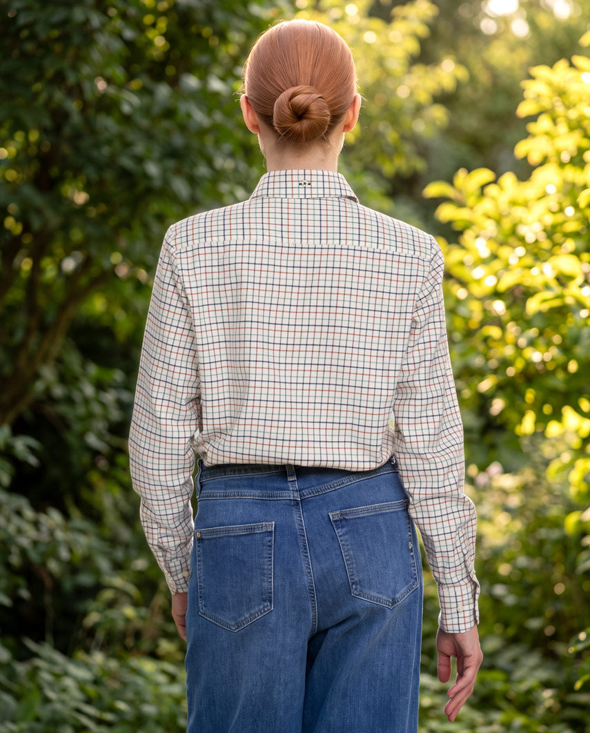 Button-Down Damenbluse "Stella" in Tattersall