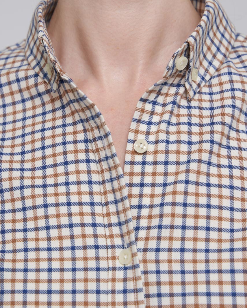 Button-Down Damenbluse "Stella" in Tattersall