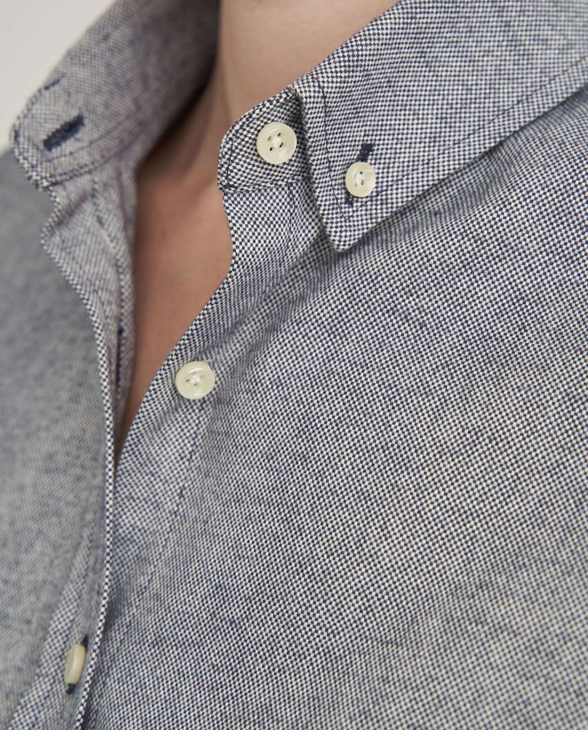 Damenbluse „Stella“ in Oxford Blue – Heavy Oxford Baumwolle