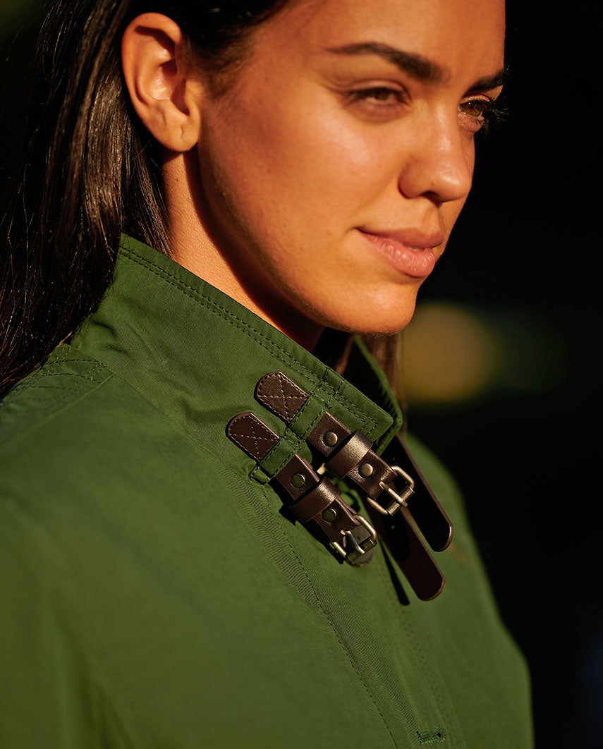 Women's Short Coat ''Victoria'' in racing green