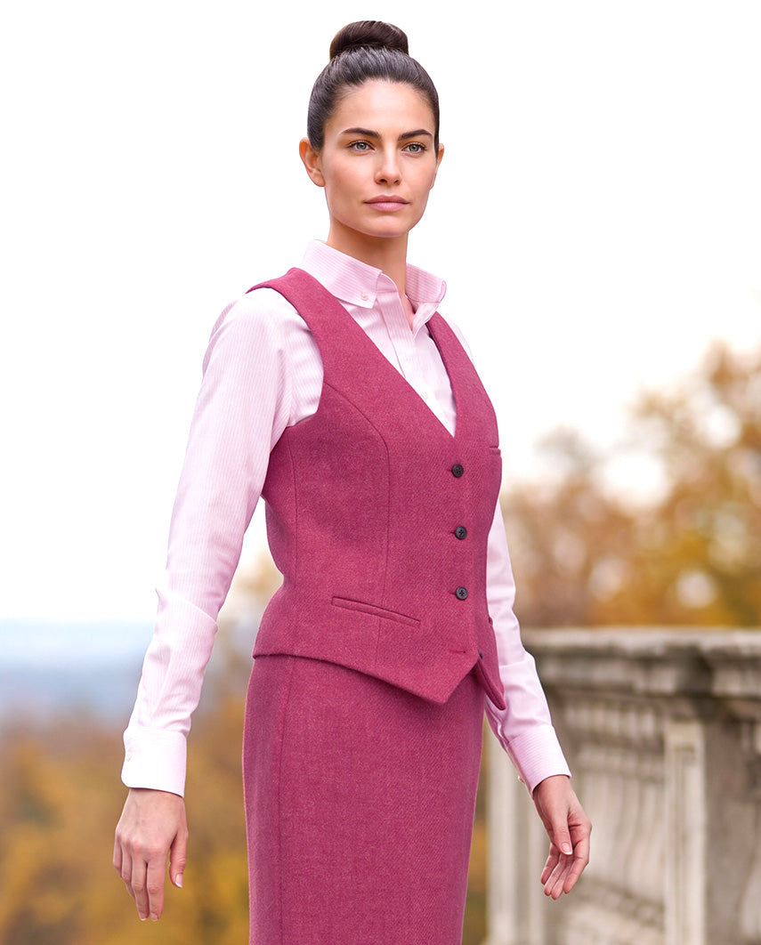 Harris Tweed Weste "Lea" in pink