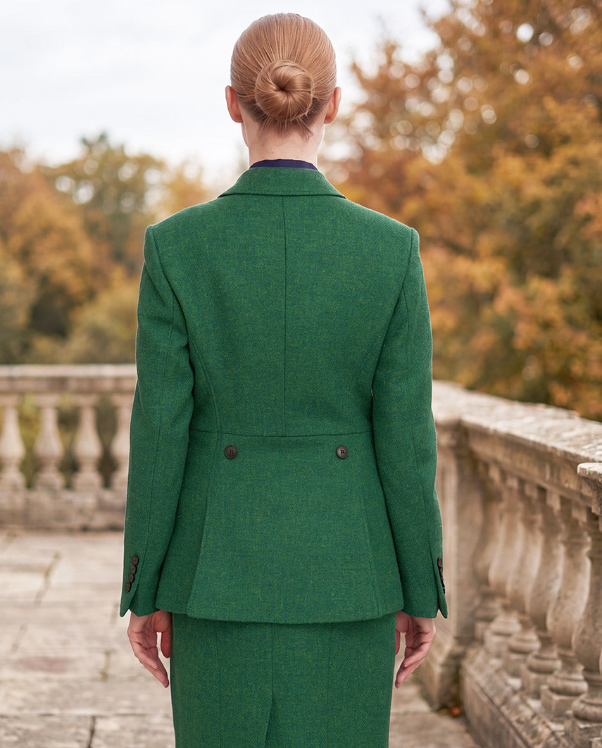 Harris Tweed Blazer "Carola" in green Twill