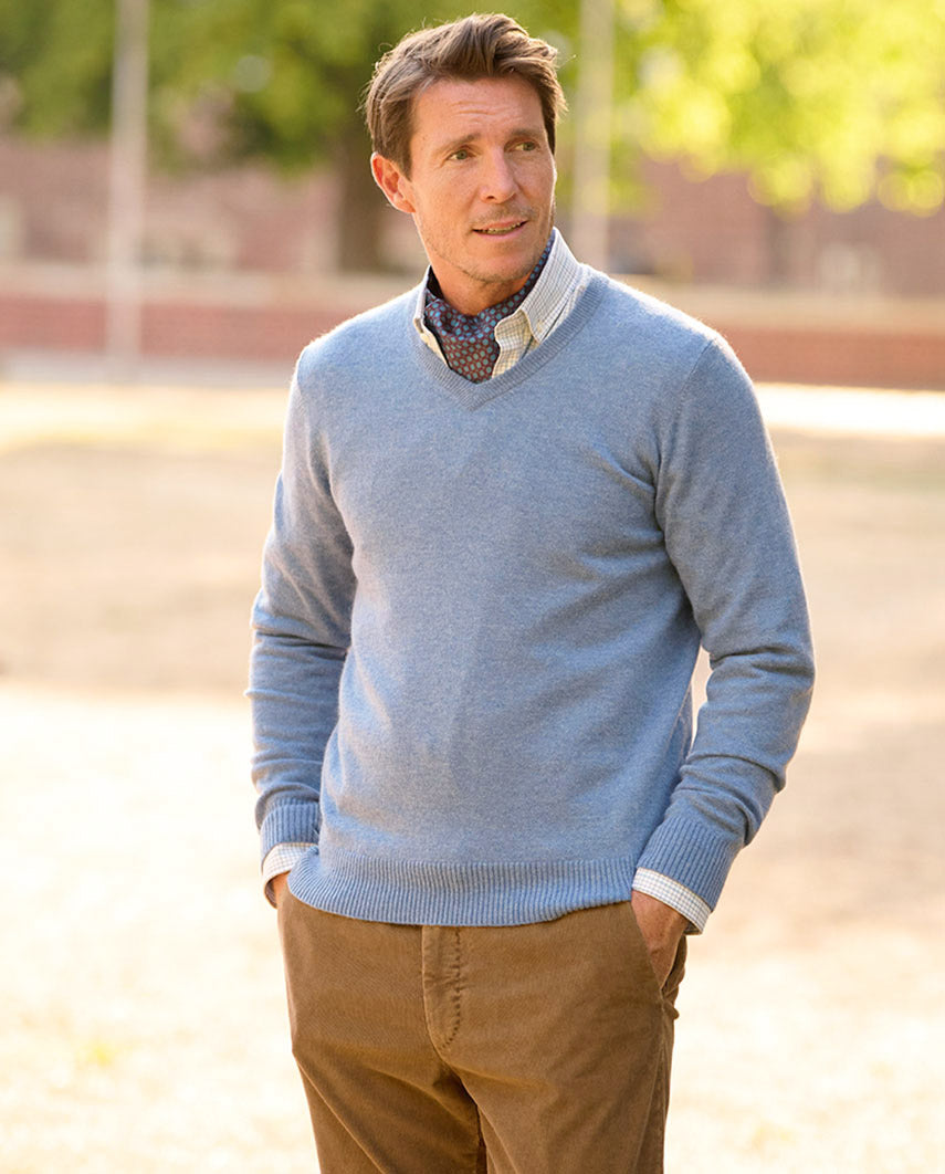 Merino wool sweater "Jack" in blue