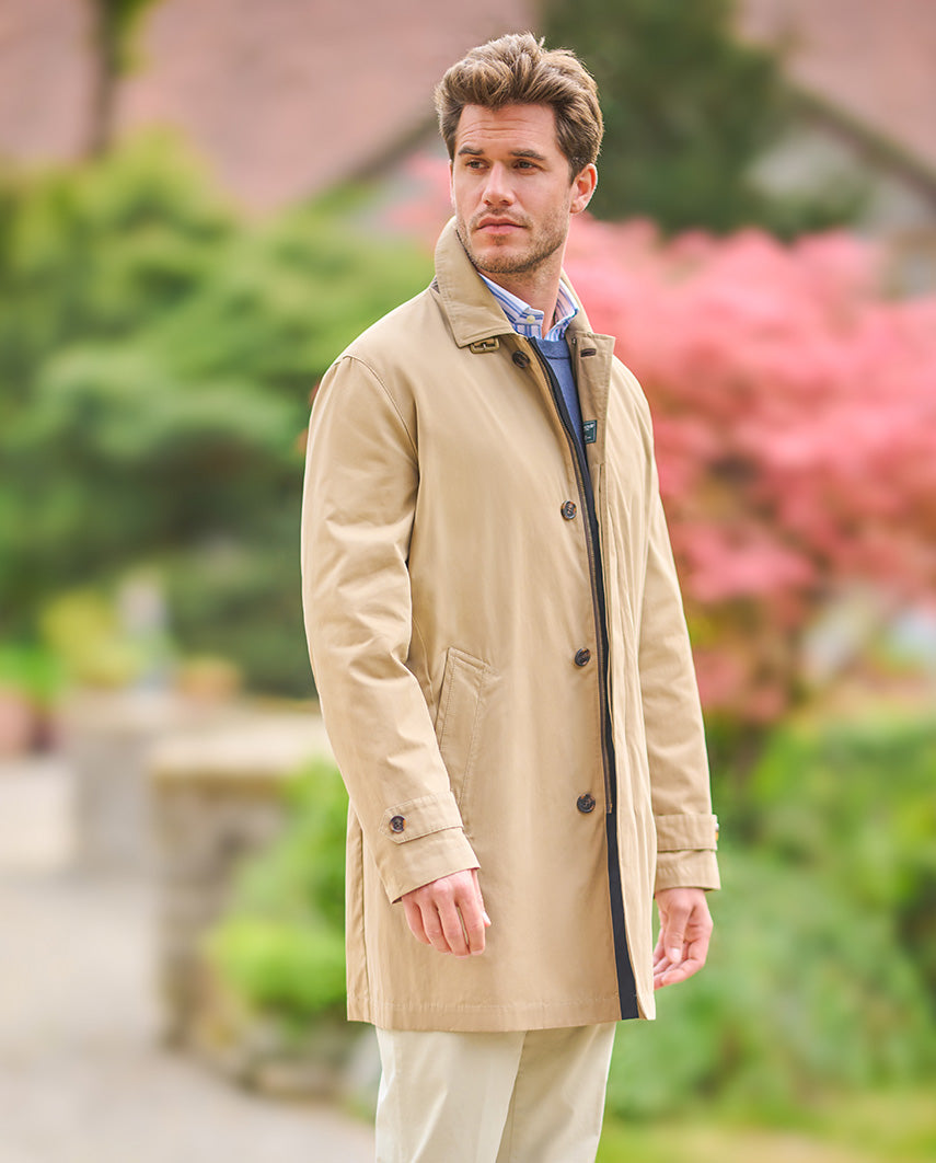 Men's short coat "Stirling" in beige