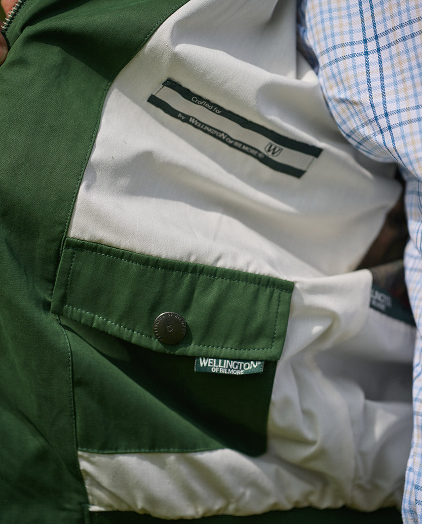 Men's Blouson "English Lumber" with a velvety feel in racing green