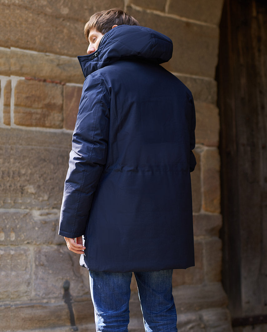 Herren Winter Parka "Byron" in Navy – abnehmbare Kapuze