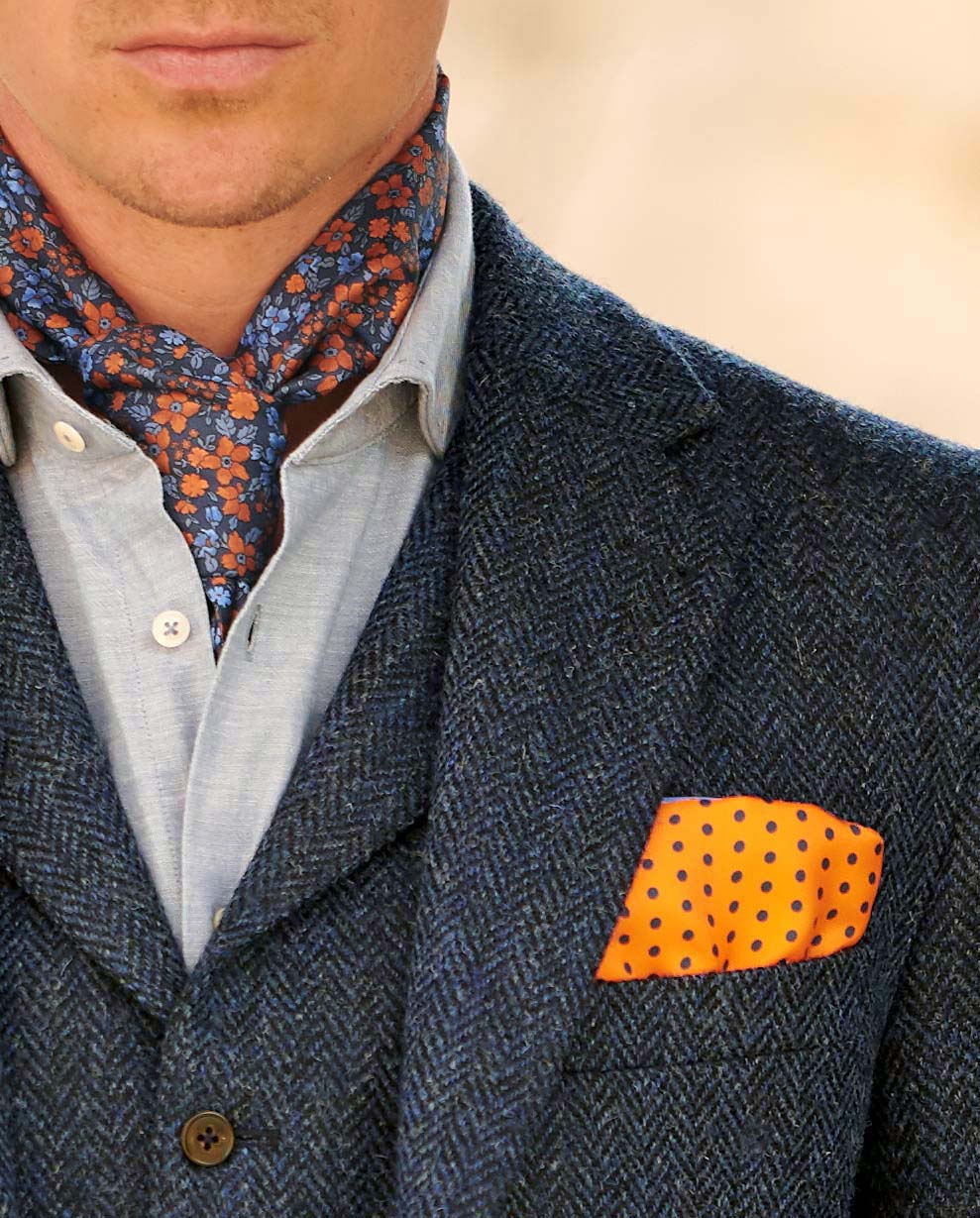 Harris Tweed Sakko "London" in blue herringbone
