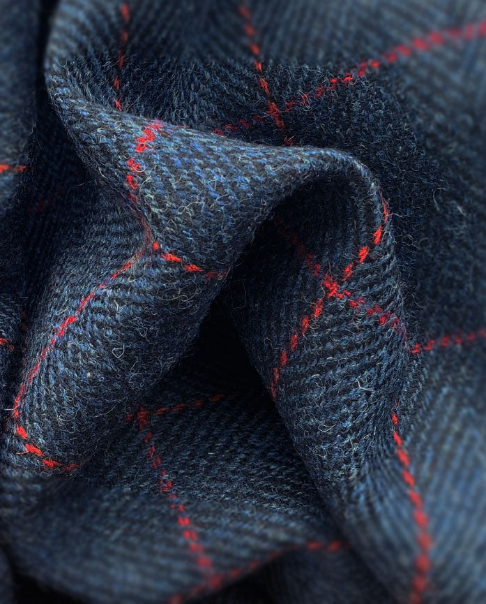 Harris Tweed jacket "London" in red overcheck