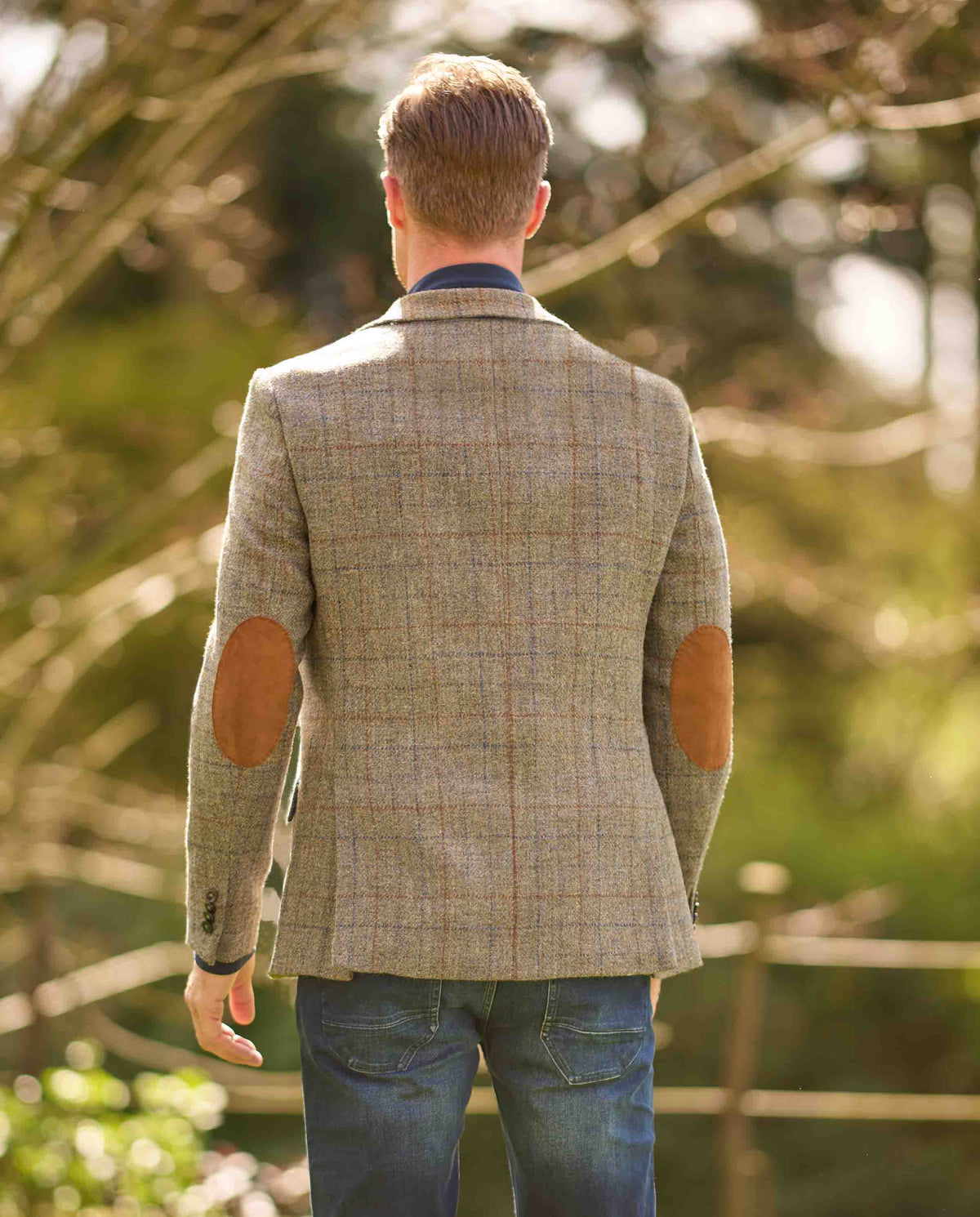 Harris Tweed Sakko "London" in Walnut Check