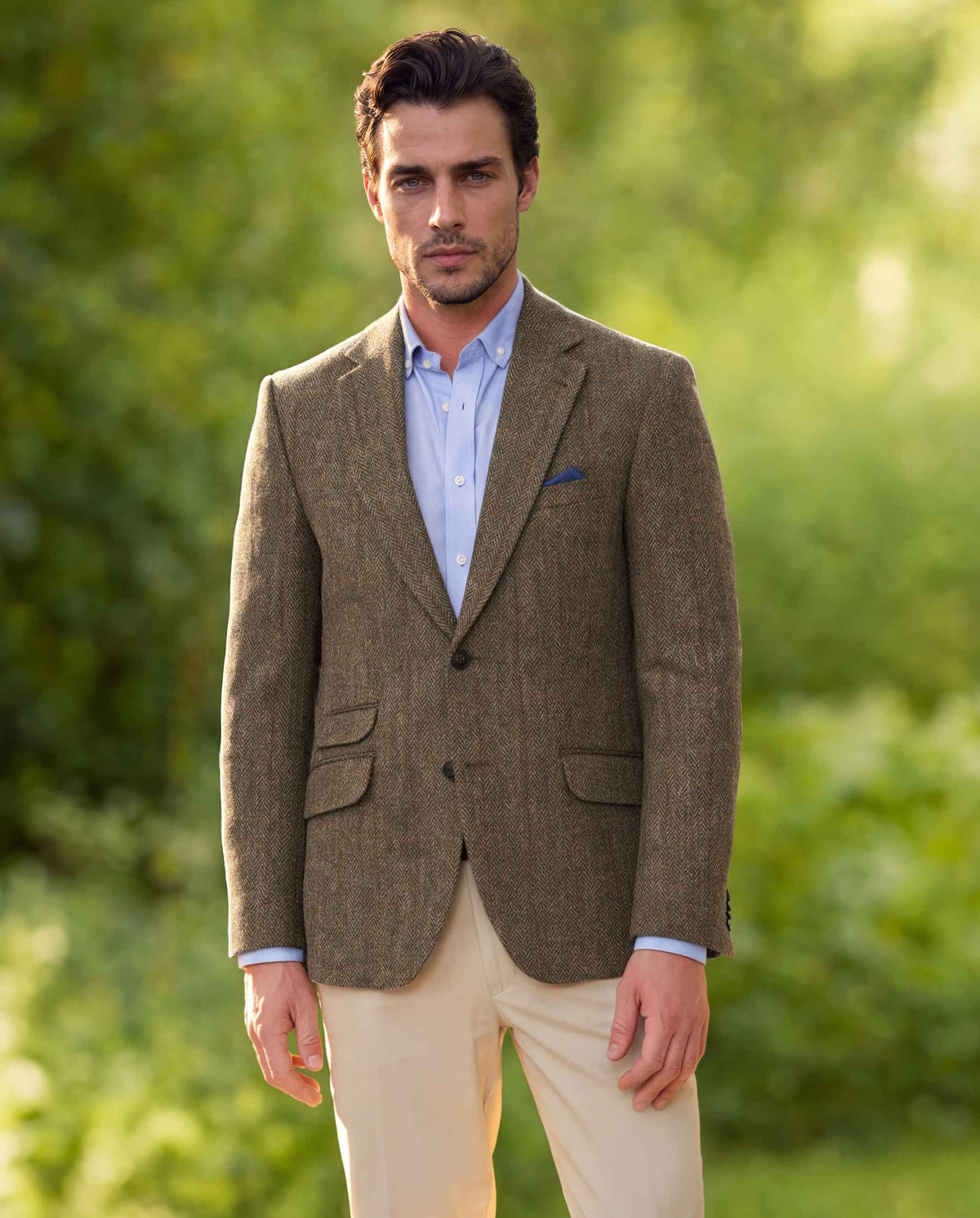 Harris Tweed Sakko "London" in evergreen