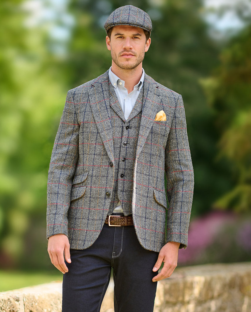 Harris Tweed Sakko "London" in anthra check