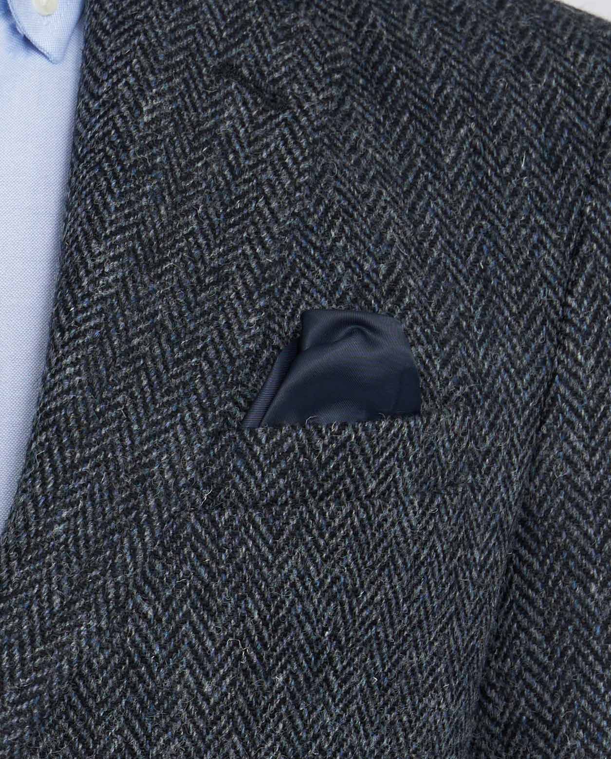 Harris Tweed Sakko ''London'' in seastone navy Herringbone