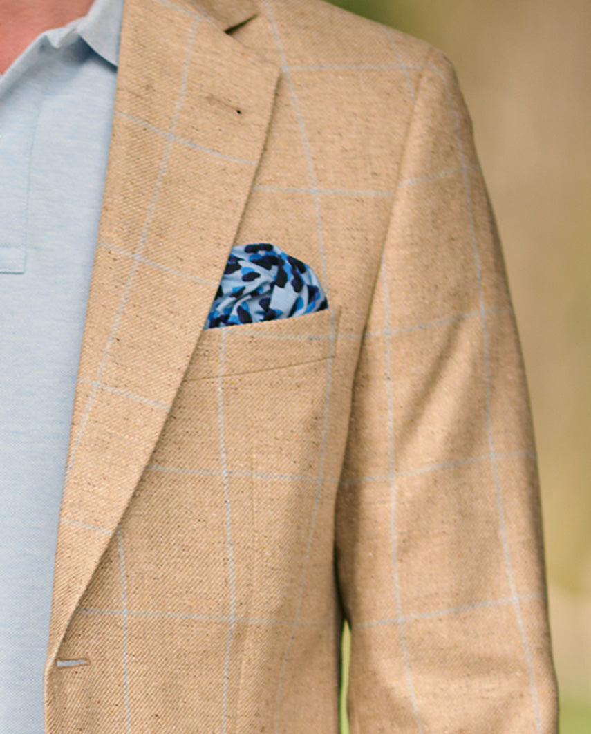 Sommersakko ''London'' aus Seide im beige check