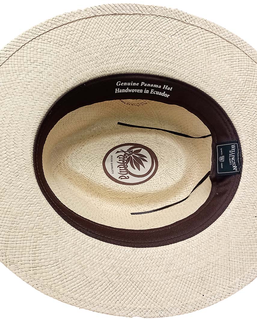 Original "Panama hat" made of straw in natural