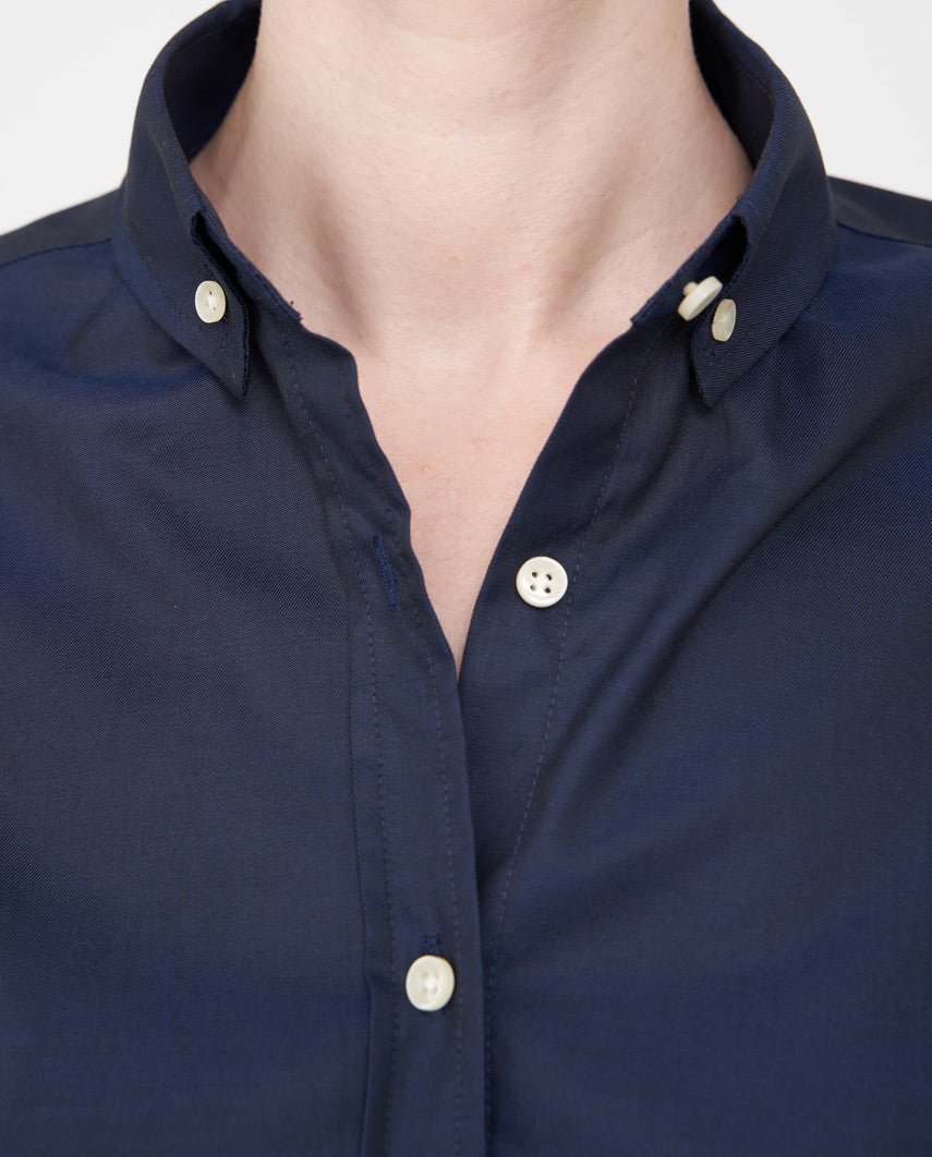 Button-Down Damenbluse "Stella" in navy - Wellington of Bilmore