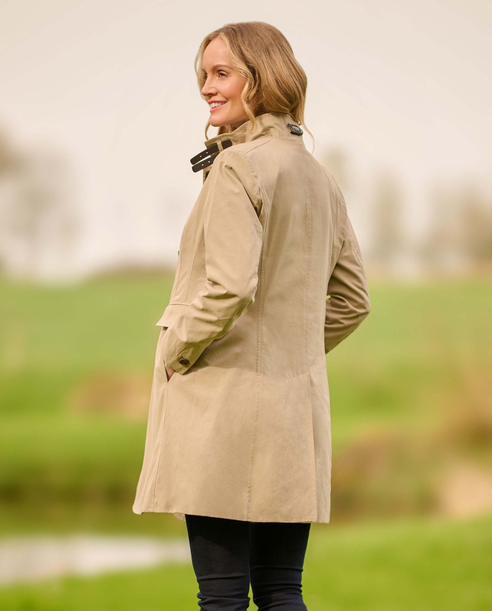 Damen Kurzmantel ''Victoria'' in sand - Wellington of Bilmore