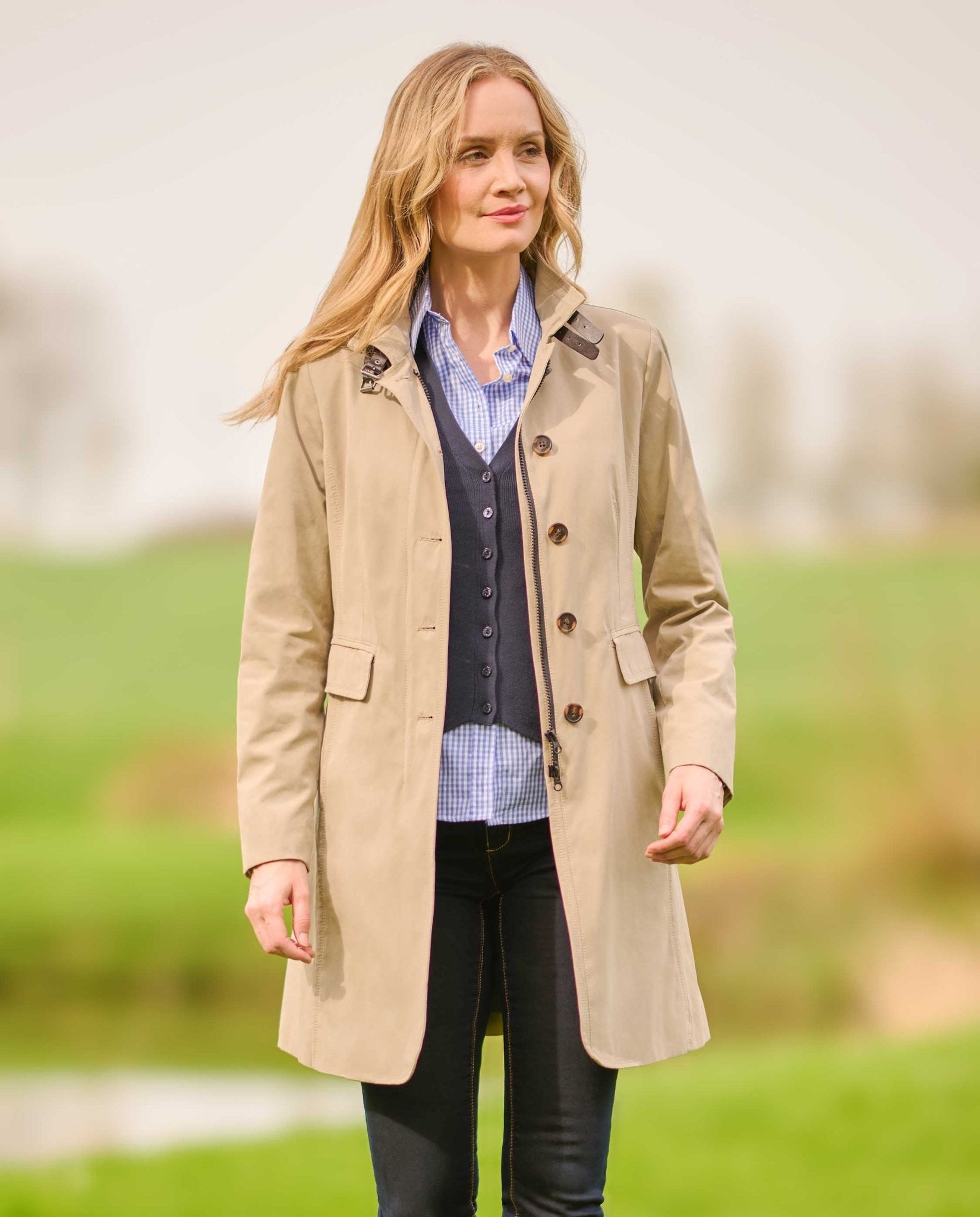Damen Kurzmantel ''Victoria'' in sand - Wellington of Bilmore