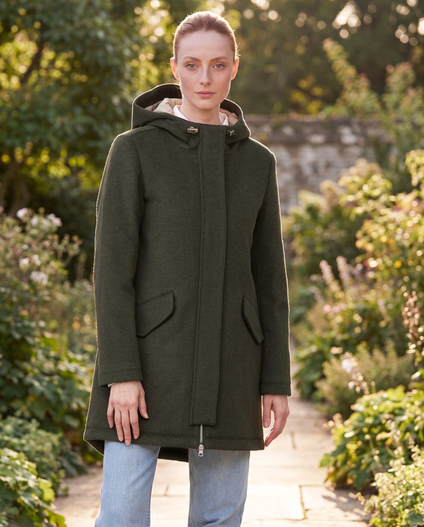 Damen-Parka „Liz Parka“ aus Woll-Kaschmir-Mix in Forrest - Wellington of Bilmore