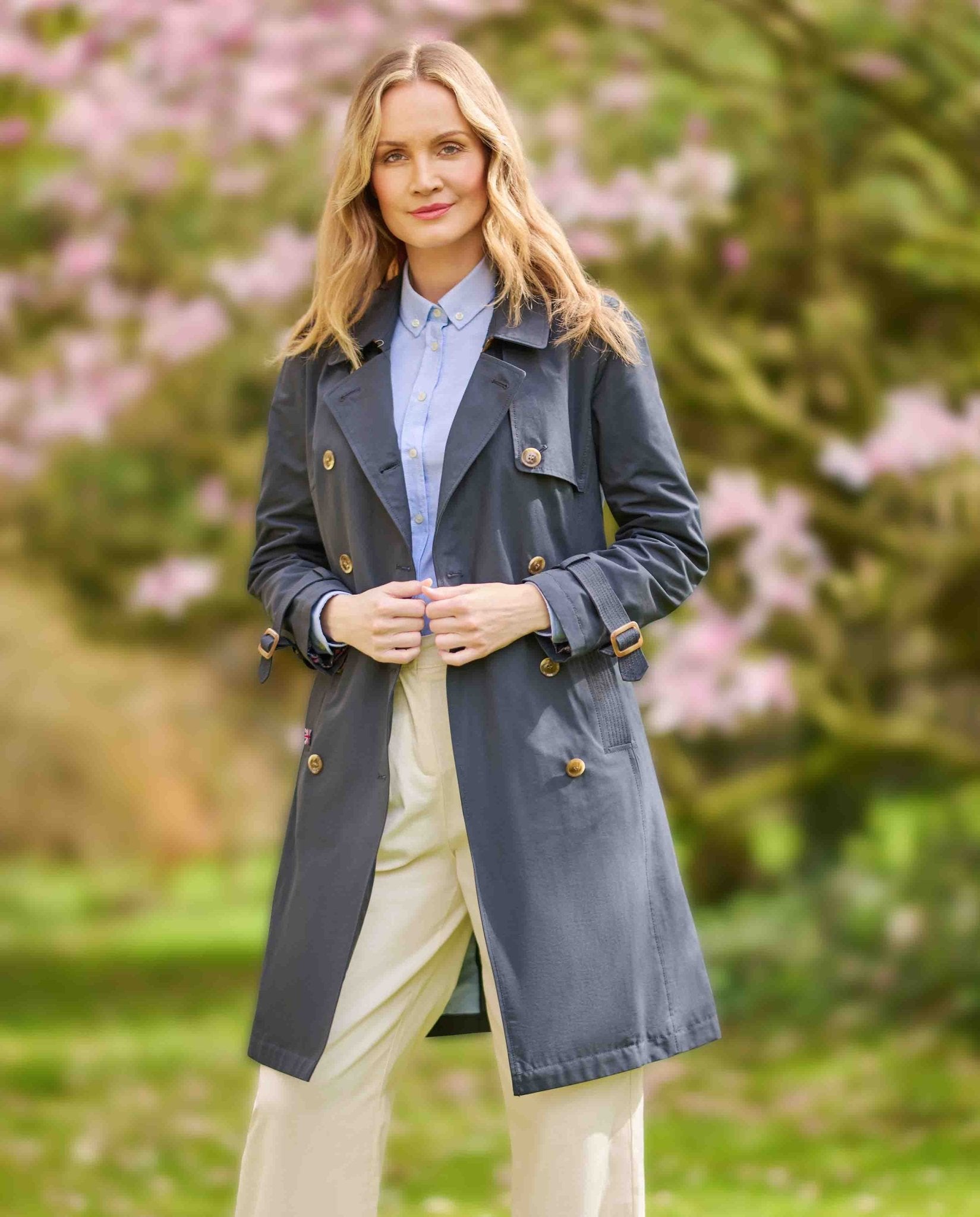 Damen Trenchcoat ''Darby'' in navy - Wellington of Bilmore