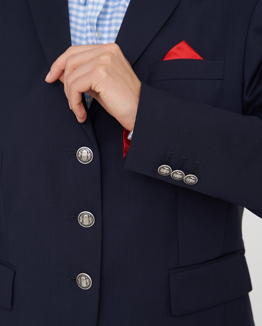 Damenblazer ''Ladiesclub 3-Eye'' aus feinster Wolle in navy - Wellington of Bilmore