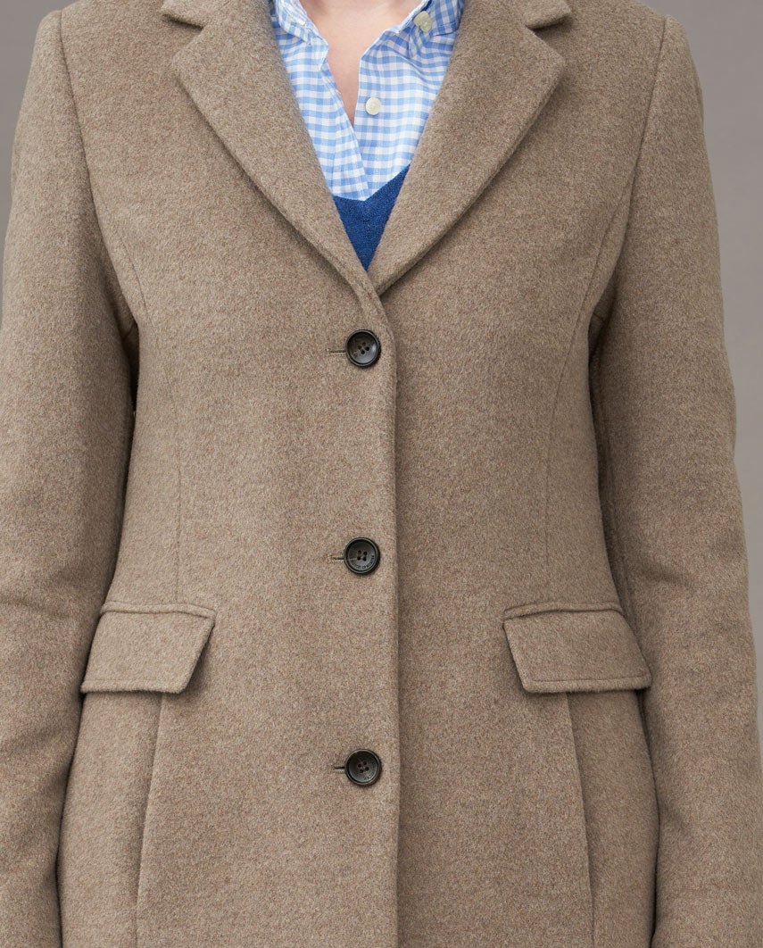 Damenmantel ''Emilia'' aus Woll-Kaschmirqualität in taupe - Wellington of Bilmore