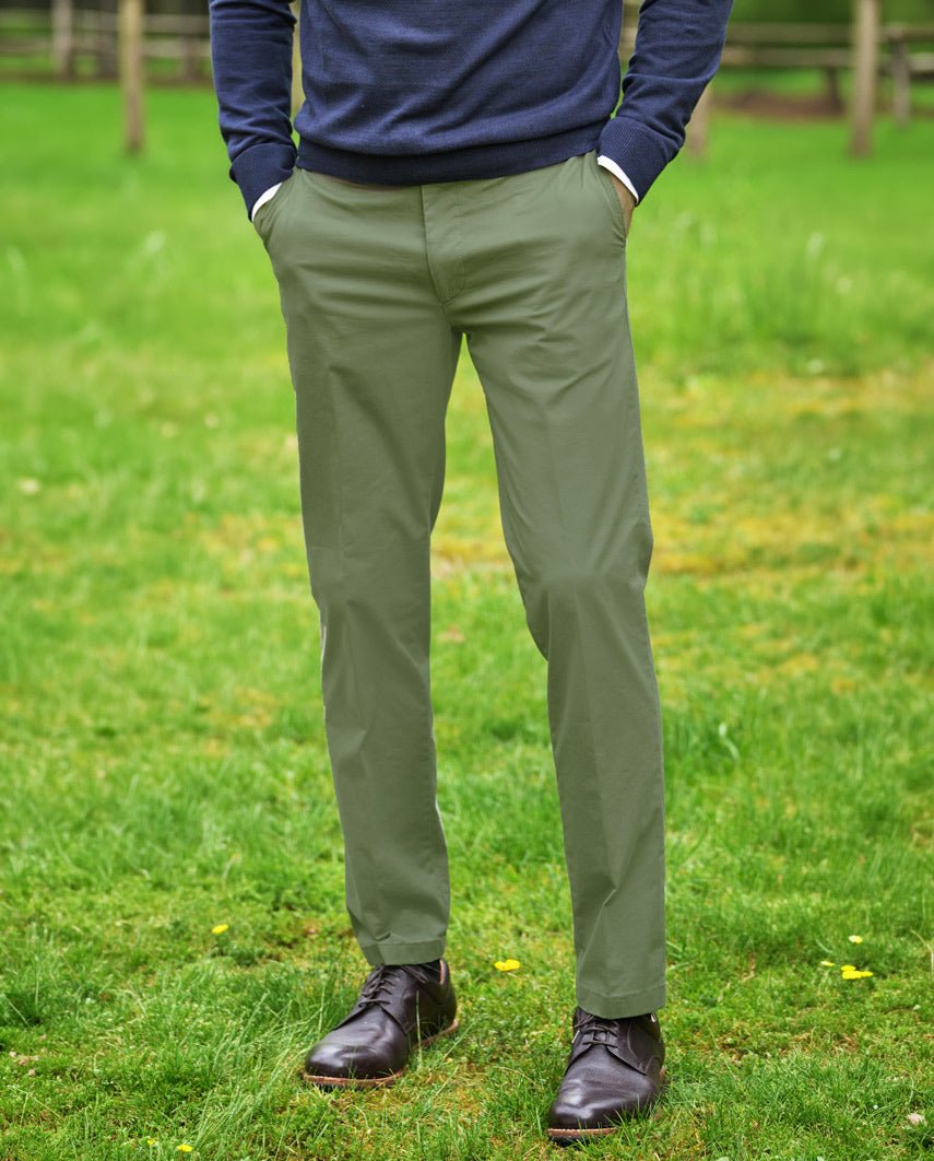 Feine Herren Chino ” Mr. Jones” in oliv - Wellington of Bilmore