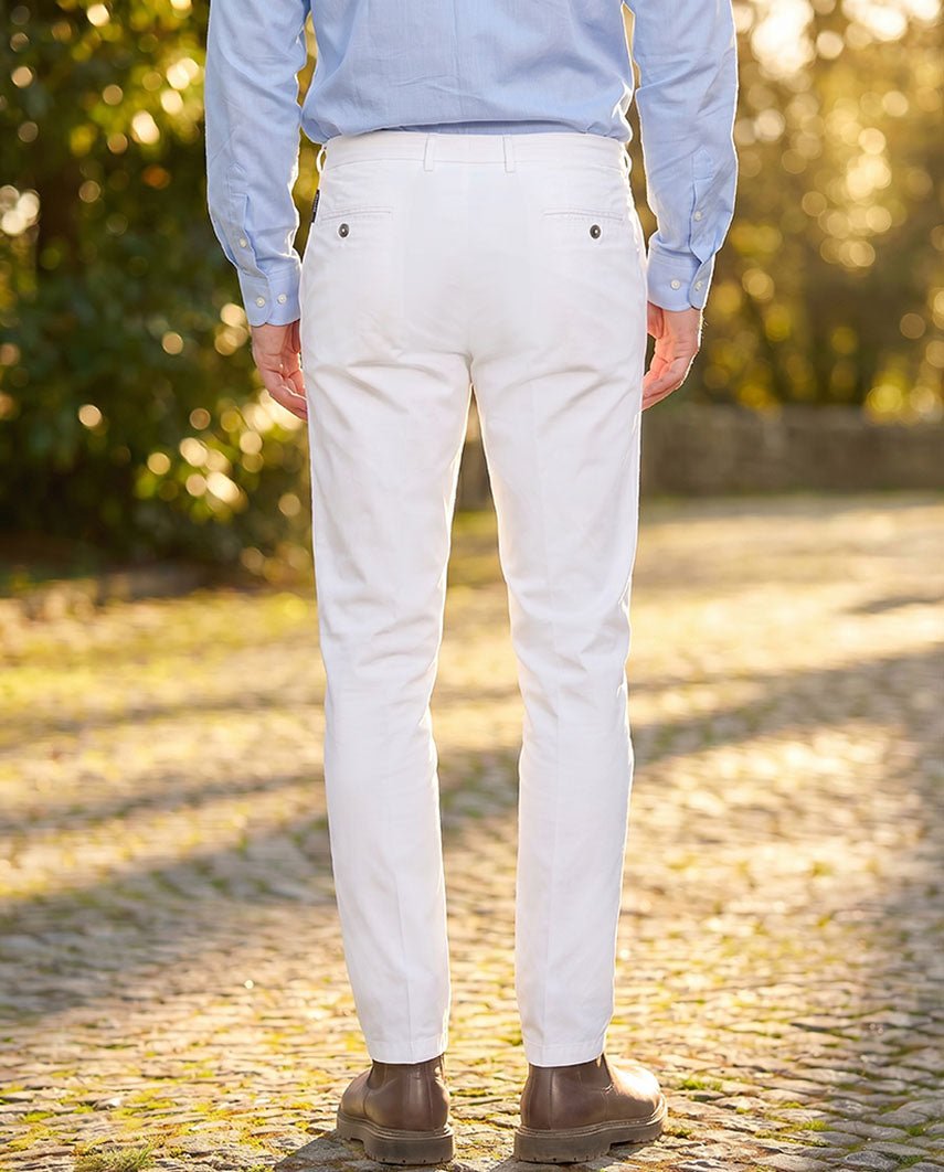 Feine Herren Chino ” Mr. Jones” in white - Wellington of Bilmore