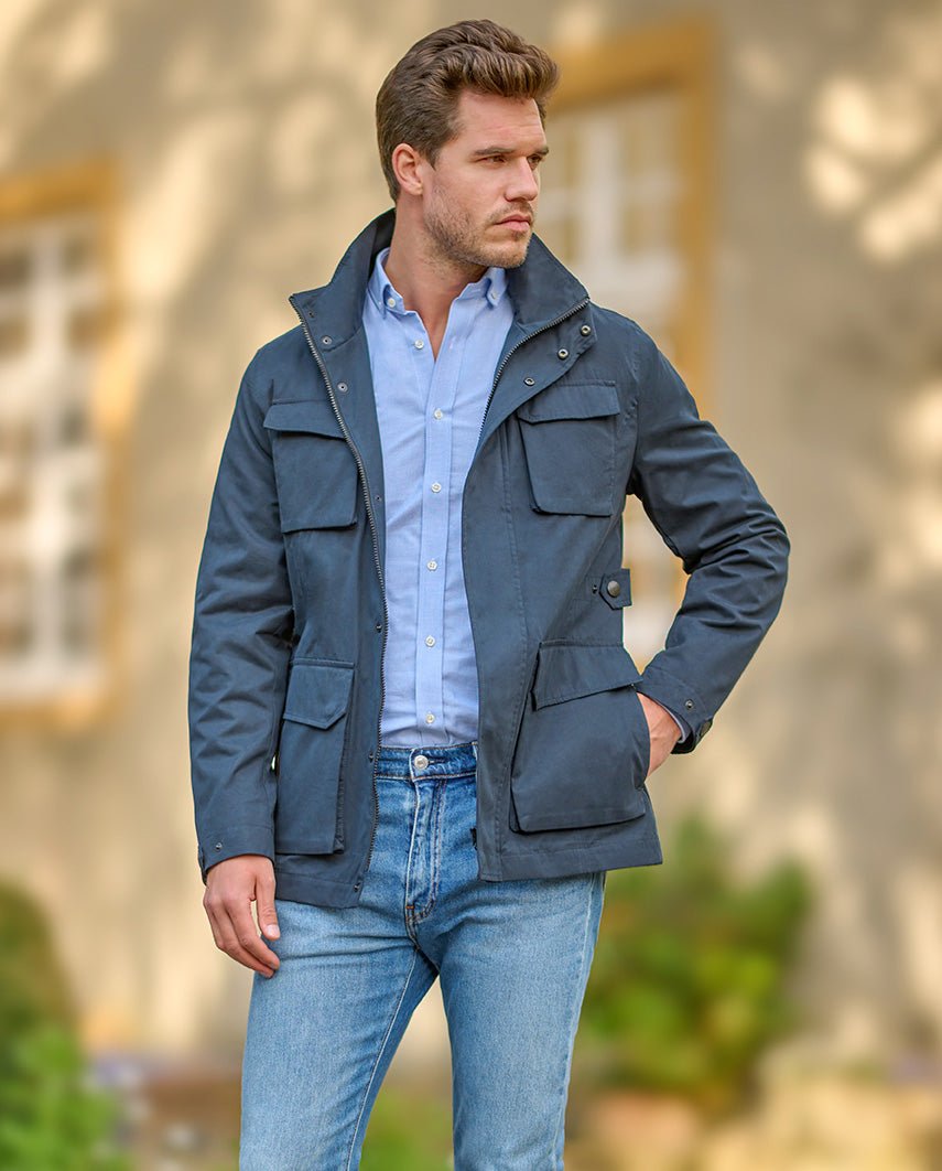 Fieldjacket für Herren ”Standford” in navy - Wellington of Bilmore