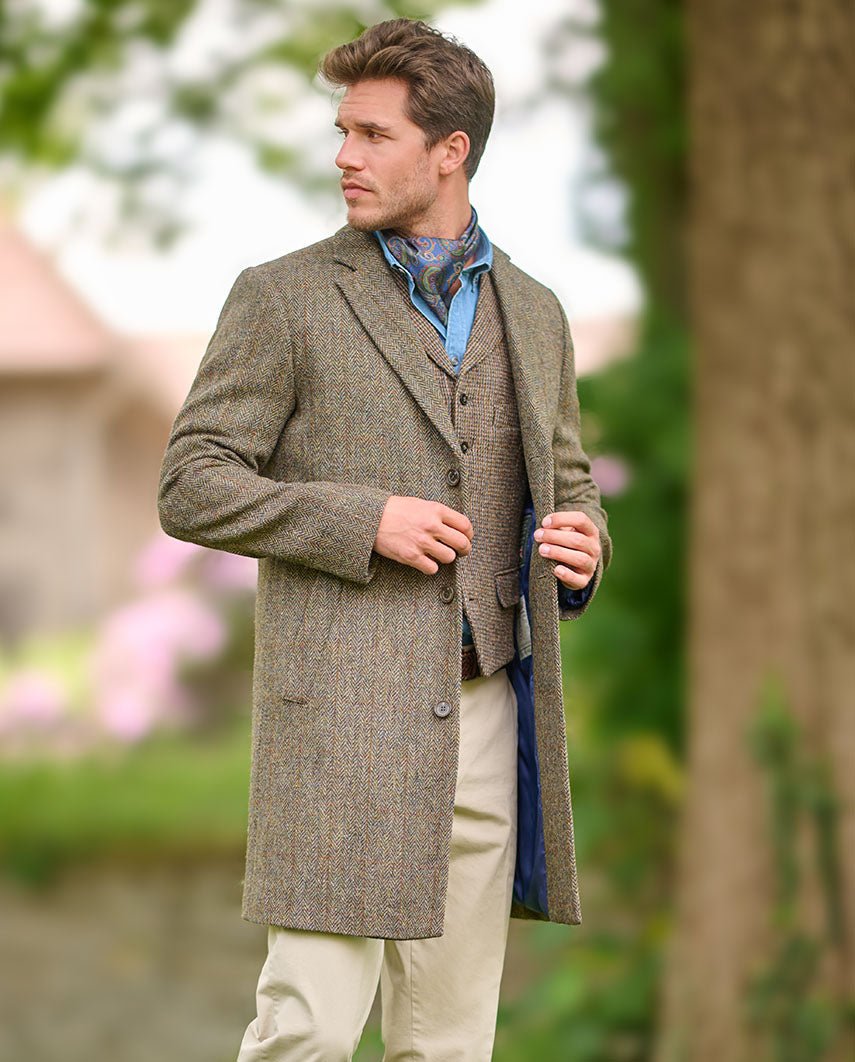 Harris Tweed Blazermantel “Barney” für Herren in evergreen - Wellington of Bilmore