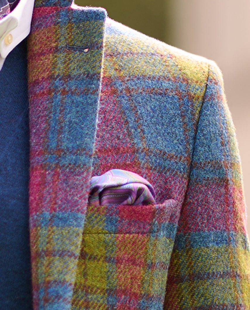 Harris Tweed Sakko "London" in Candy Check - Wellington of Bilmore