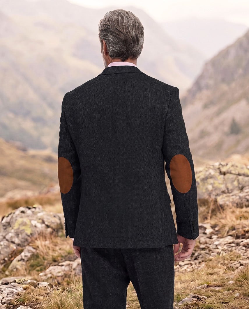 Harris Tweed Sakko "London" in charcoal - Wellington of Bilmore