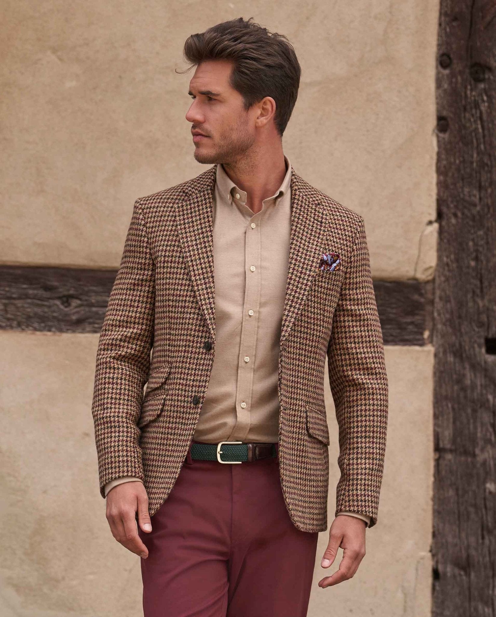 Harris Tweed Sakko ''London'' in country houndstooth - Wellington of Bilmore