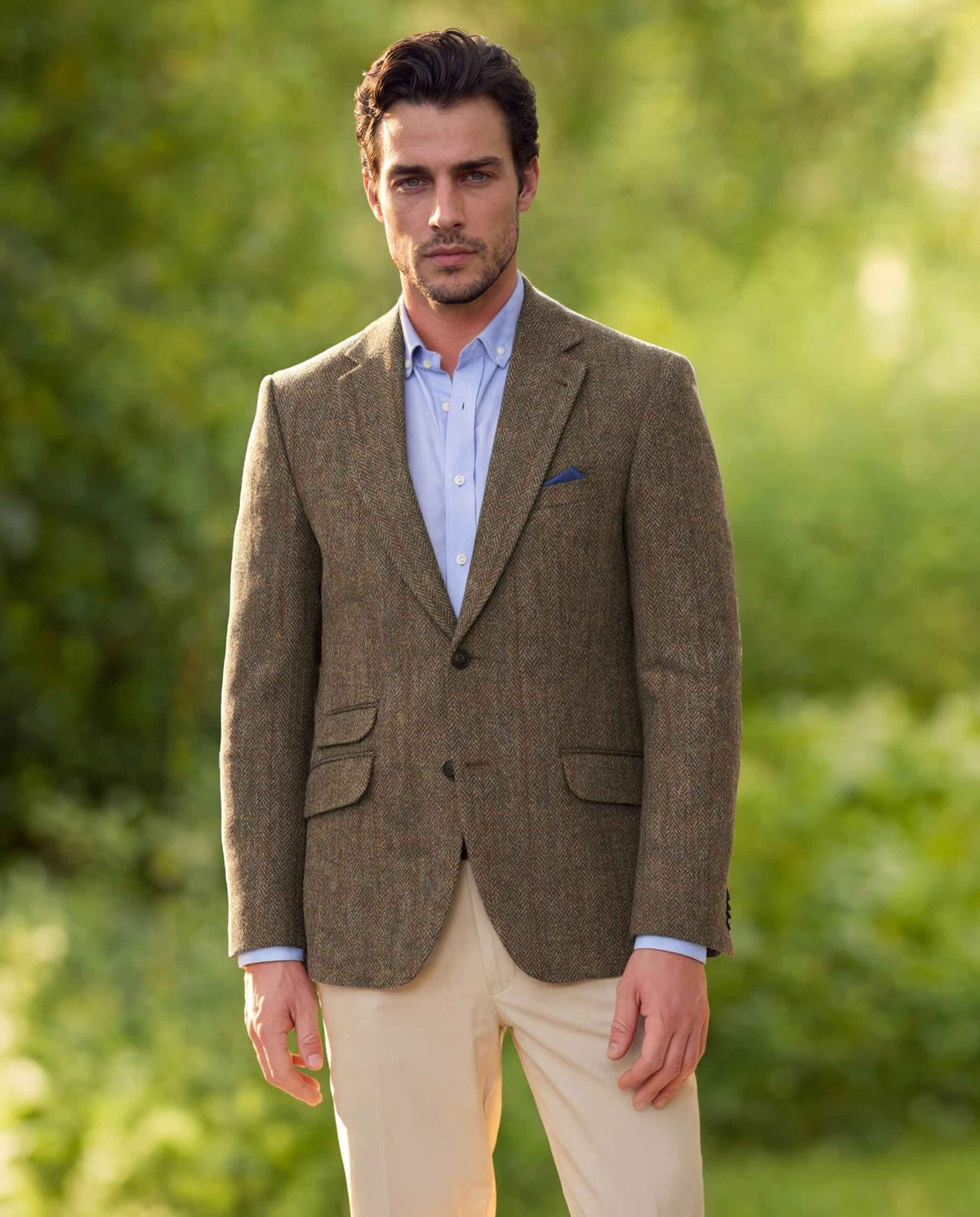 Harris Tweed Sakko ''London'' in evergreen - Wellington of Bilmore