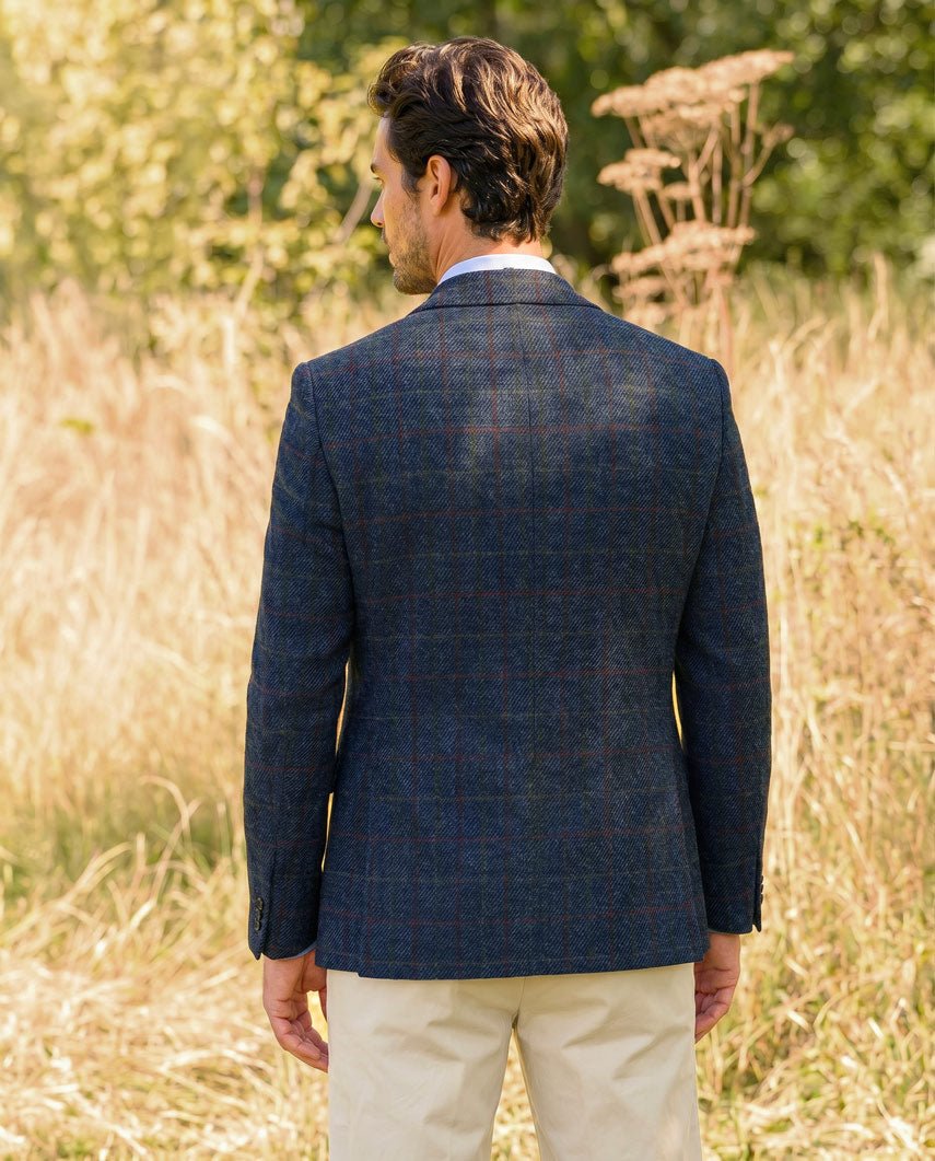 Harris Tweed Sakko ''London'' in scottish blue - Wellington of Bilmore