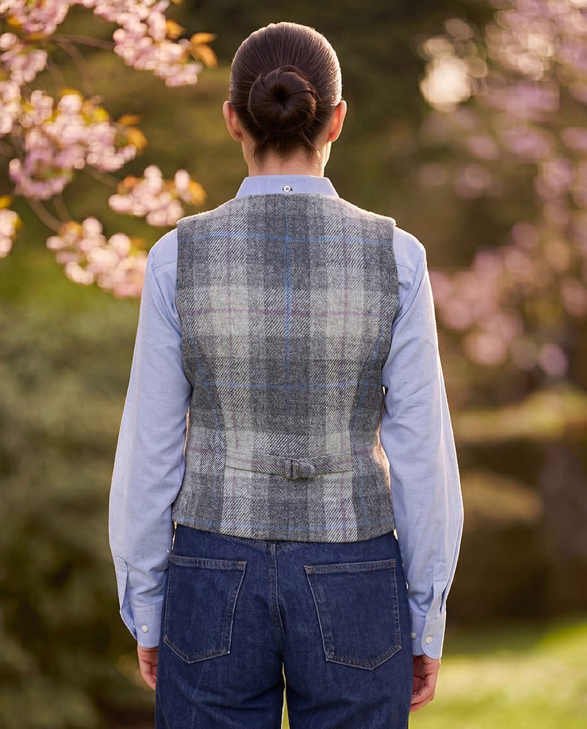 Harris Tweed Weste ''Lea'' in Queen Check - Wellington of Bilmore