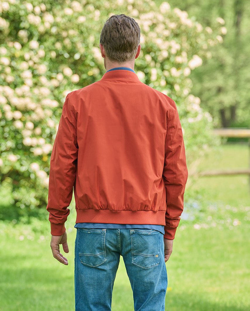 Herren Blouson ”English Lumber” mit samtigem Griff in burnt orange - Wellington of Bilmore