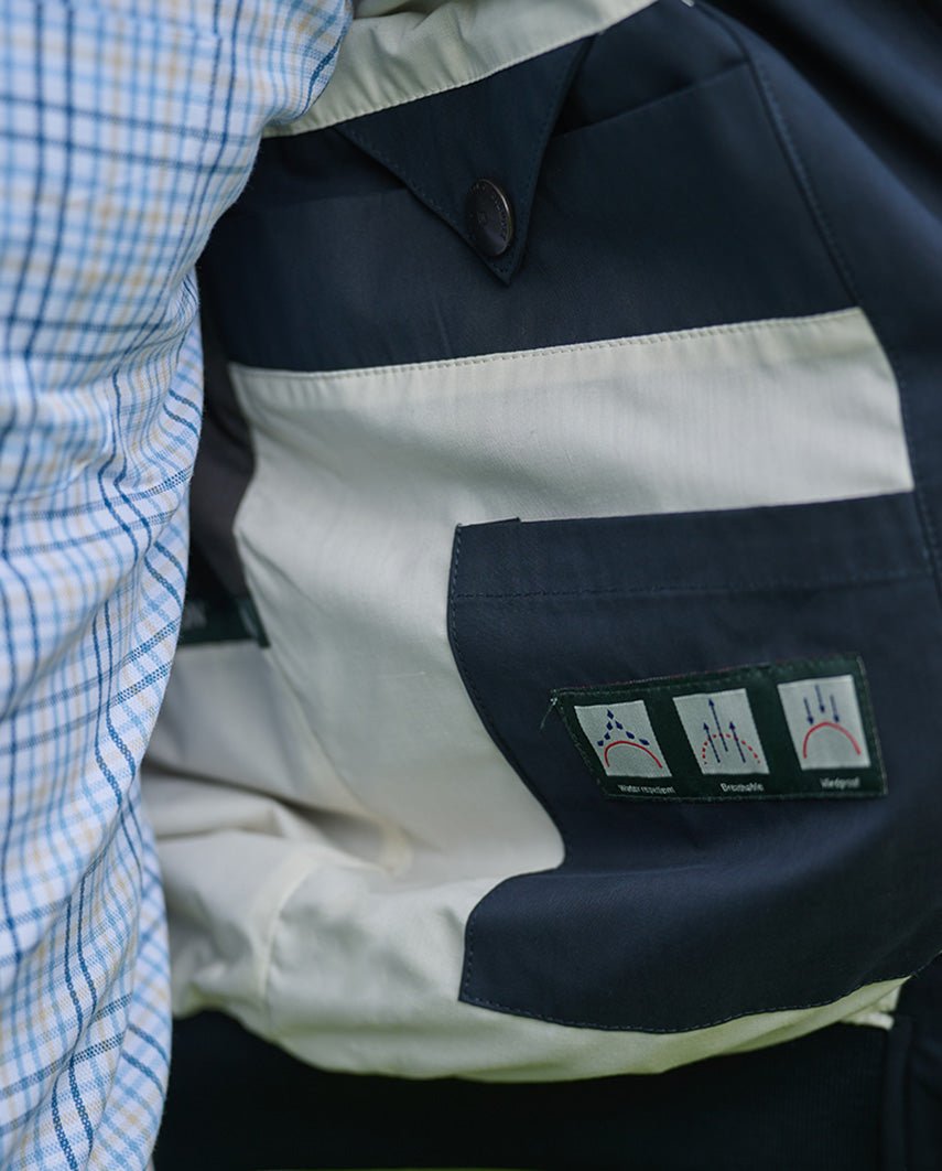 Herren Blouson ”English Lumber” mit samtigem Griff in navy - Wellington of Bilmore