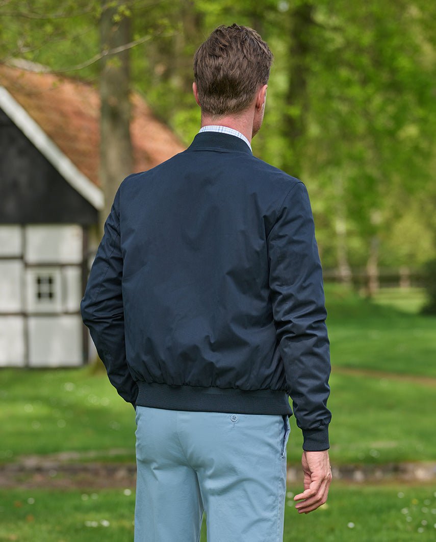 Herren Blouson ”English Lumber” mit samtigem Griff in navy - Wellington of Bilmore