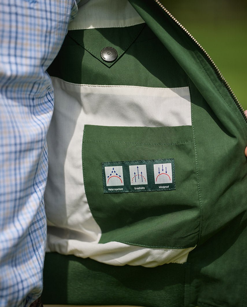 Herren Blouson ”English Lumber” mit samtigem Griff in racing green - Wellington of Bilmore