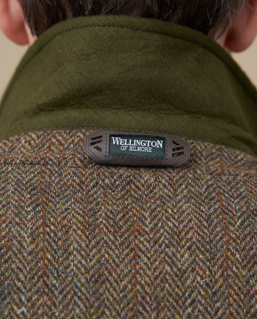 Herren Cabanjacke ,,Seaberg'' aus Harris Tweed – Evergreen - Wellington of Bilmore
