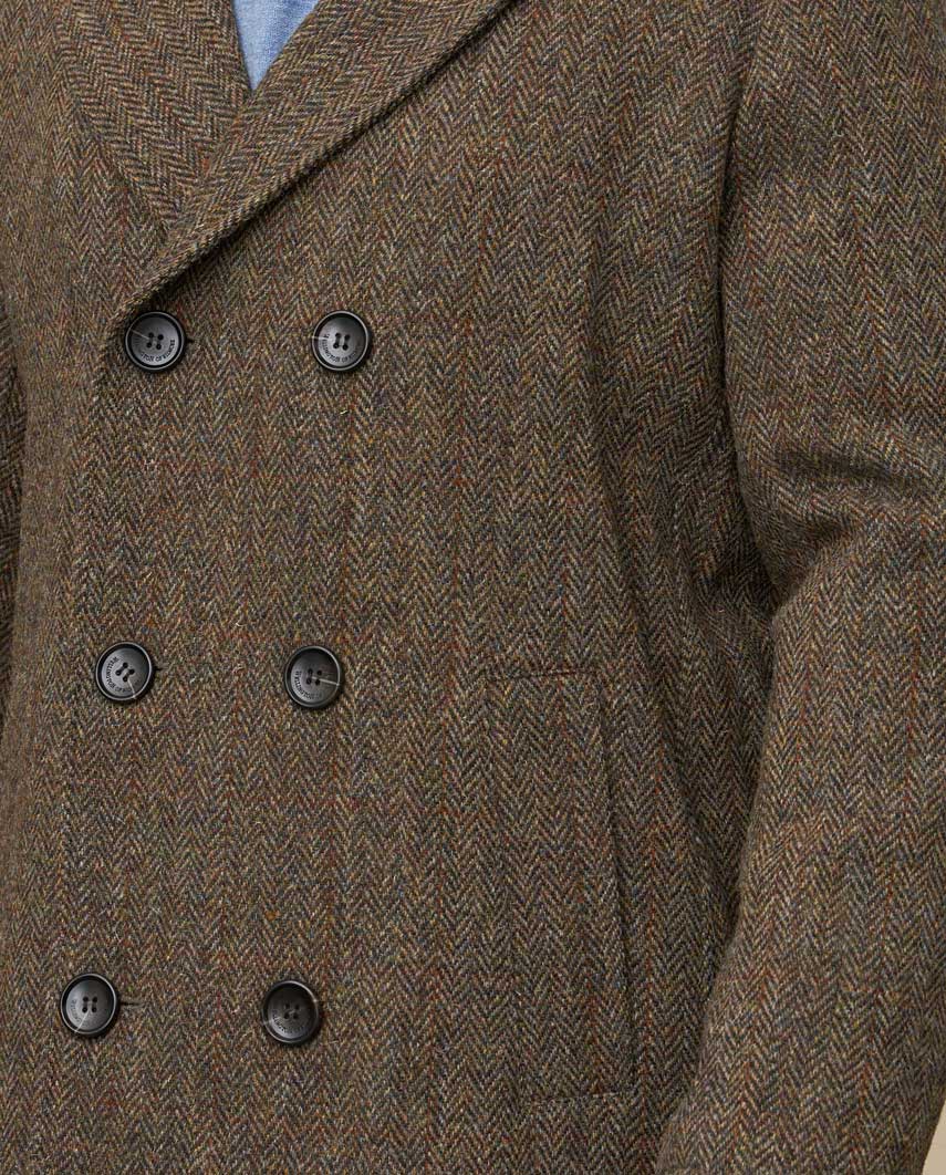 Herren Cabanjacke ,,Seaberg'' aus Harris Tweed – Evergreen - Wellington of Bilmore